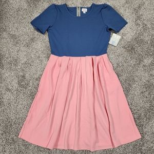 LuLaRoe Amelia Color Block Midi Dress